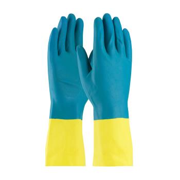 PIN523670XL - PIP - 52-3670/XL - Extra Large 12 In Yellow 28 mil Latex Gloves w/ Blue Neoprene Coating Product Image