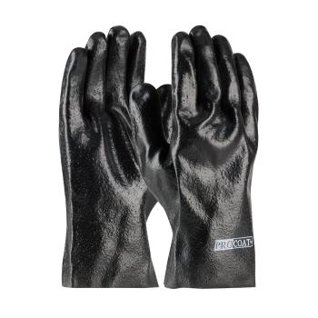 PIN588020R - PIP - 58-8020R - Large 10 In Lined Black PVC Coated Gloves w/ Grip Product Image