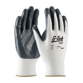 PIN34225S - PIP - 34-225/S - Small G-Tek White Nylon Gloves w/ Nitrile Coating Product Image