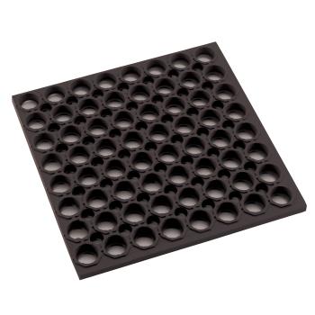 77622 - Winco - RBMH-35K - 3 ft x 5 ft Anti-Fatigue Black Rubber Floor Mat Product Image