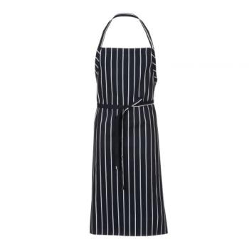 81748 - Chef Works - A100-NCS - Navy Chalk Stripe English Chef Apron Product Image