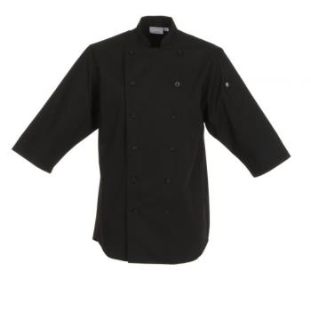 CFWS100BLKXS - Chef Works - S100-BLK-XS - Black Chef Shirt (XS) Product Image