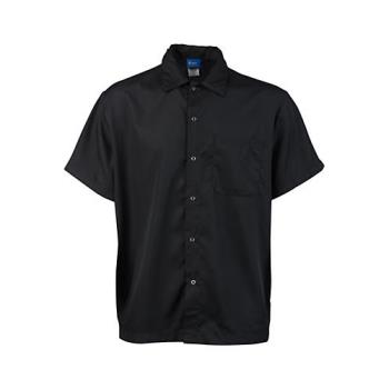 1142XL - KNG - 1142XL - XL Black Snap Front Cooks Shirt Product Image