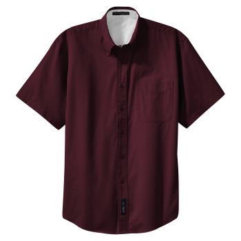 1170BRG2XL - KNG - 1170BRG2XL - 2XL Burgundy Men's Short Sleeve Dress Shirt Product Image