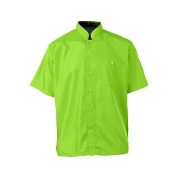 KNG2126LMBKM - KNG - 2126LMBKM - Medium Men's Active Lime Green Short Sleeve Chef Shirt Product Image