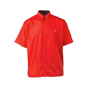 2126RDBK3XL - KNG - 2126RDBK3XL - 3XL Men's Active Red Short Sleeve Chef Shirt Product Image