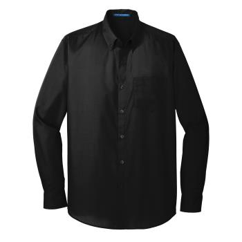 3124BLK2XL - KNG - 3124BLK2XL - 2XL Deep Black Long Sleeve Lightweight Men's Shirt Product Image