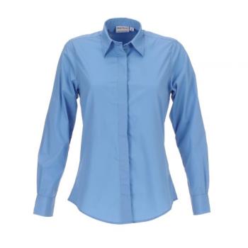 CFWW100FRBL - Chef Works - W100-FRB-L - Women's French Blue Dress Shirt (L) Product Image