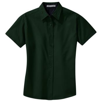 1182FGNXXL - KNG - 1182FGNXXL - 2XL Dark Green Women's Short Sleeve Dress Shirt Product Image