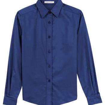 1184MDB3XL - KNG - 1184MDB3XL - 3XL Mediterranean Blue Women's Long Sleeve Dress Shirt Product Image