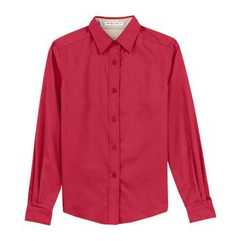 1184REDXXL - KNG - 1184REDXXL - 2XL Red Women's Long Sleeve Dress Shirt Product Image