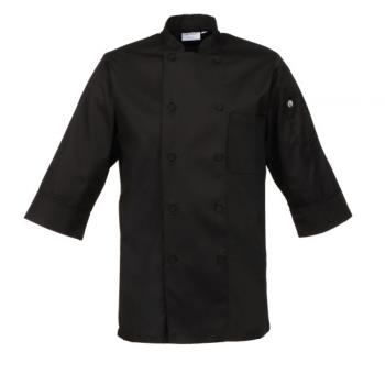 CFWJLCLBLKXS - Chef Works - JLCL-BLK - (XS) Black 3/4 Sleeve Coat Product Image