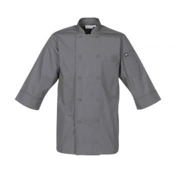 81936 - Chef Works - JLCL-GRY-2XL - (2XL) Gray 3/4 Sleeve Coat Product Image