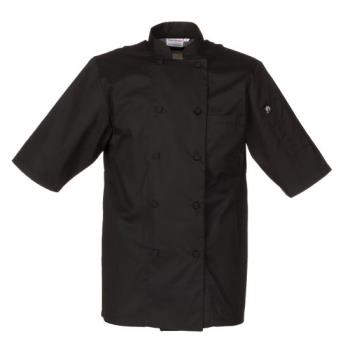 CFWJLCVBLK3XL - Chef Works - JLCV-BLK-3XL - Montreal Black Chef Coat (3XL) Product Image