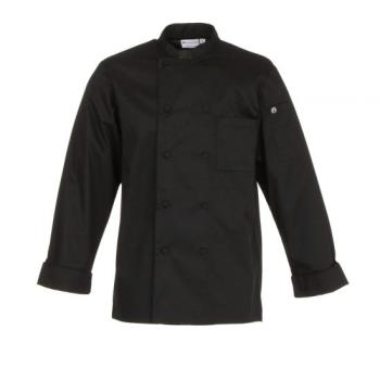 38170 - Chef Works - JLLS-BLK-L - Large Black Calgary Cool Vent Chef Coat Product Image