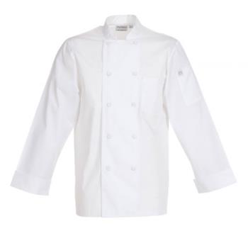38174 - Chef Works - JLLS-WHT-2XL - 2XL White Calgary Cool Vent Chef Coat Product Image