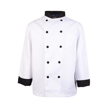 10483XL - KNG - 10483XL - 3XL White and Black Executive Chef Coat Product Image
