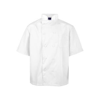 2578WHTM - KNG - 2578WHTM - M Lightweight Short Sleeve White Chef Coat Product Image