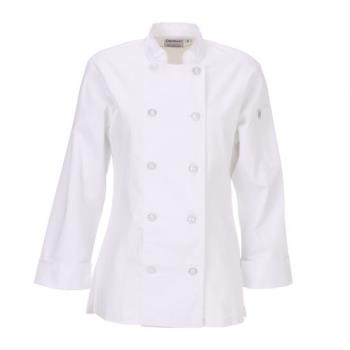 CFWBCW0043XL - Chef Works - BCW004-3XL - Women's Basic Chef Coat (3XL) Product Image