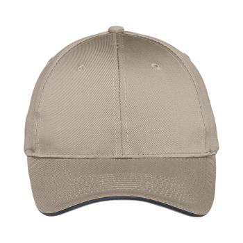 1860KHNV - KNG - 1860KHNV - Khaki and Navy Sandwich Bill Hat Product Image