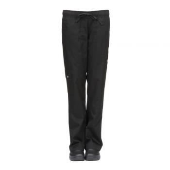 CFWCPWOBLK2XL - Chef Works - CPWO-BLK-2XL - Women's Black Cargo Chef Pants (2XL) Product Image