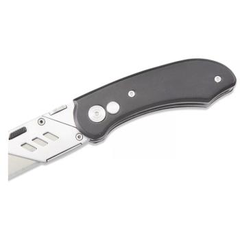 12697 - ULINE - H-2755BL - Black Folding Utility Knife Product Image