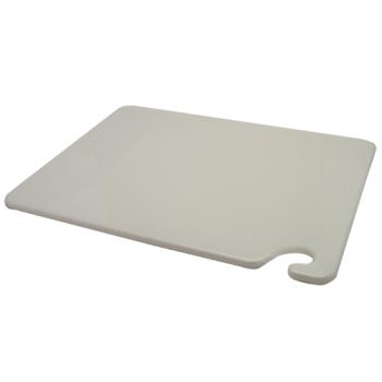 86084 - San Jamar - CB152012WH - 15 in x 20 in x 1/2 in White Cut-N-Carry® Cutting Board Product Image