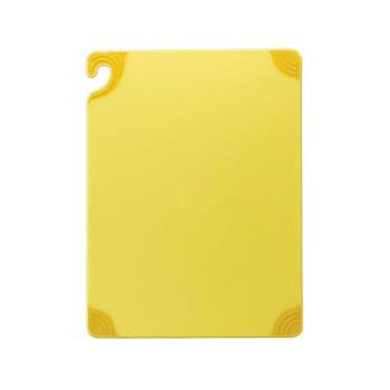8121524 - San Jamar - CBG152012YL - 15 in x 20 in x 1/2 in Yellow Saf-T-Grip® Cutting Board Product Image