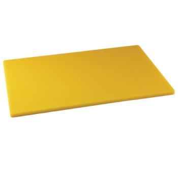 86140 - Winco - CBYL-1218 - 12 in x 18 in x 1/2 in Yellow Cutting Board Product Image