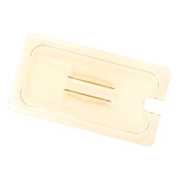 8121527 - Cambro - 30HPCHN150 - 1/3 Size Amber H-Pan™ Handled Notched High Heat Food Pan Cover Product Image
