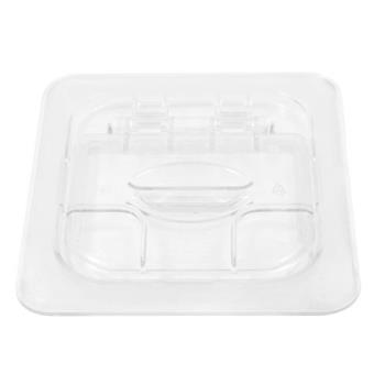 78470 - Cambro - 60CWL135 - 1/6 Size Clear FlipLid® Hinged Food Pan Cover Product Image