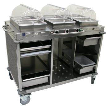 CDOCBCHHHL3 - Cadco - CBC-HHH-L3 - Mobile Hot Buffet Cart With Gray Laminate Skirt Product Image