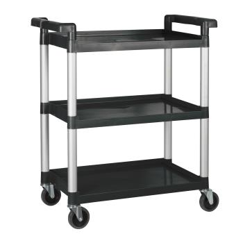 WINUC2415K - Winco - UC-2415K - 32 in x 16 1/8 in 3-Tier Black Utility Cart Product Image
