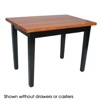 JHBRNC6030C2D - John Boos - RN-C6030C-2D - 60" x 30" Le Classique Table w/ (2) Drawers & Casters Product Image