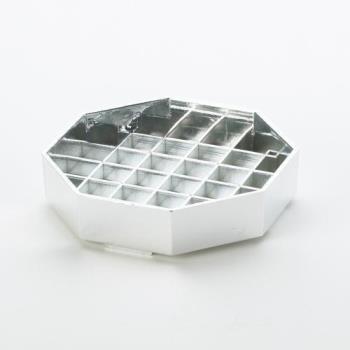 CLM308449 - Cal-Mil - 308-4-49 - 4 in x 4 in Chrome Octagon Drip Tray Product Image