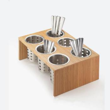CLM1425660 - Cal-Mil - 1425-6-60 - 6-Hole Bamboo Cylinder Holder Product Image