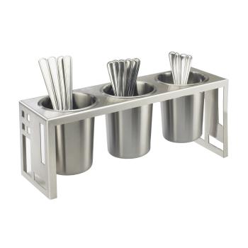 CLM160855 - Cal-Mil - 1608-55 - 3-Hole Stainless Steel Cylinder Holder Product Image