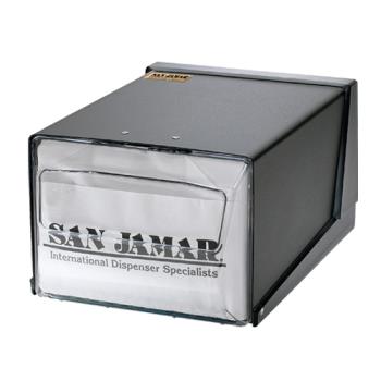 SANH3001BKC - San Jamar - H3001BKC - Countertop Fullfold Black/Chrome Napkin Dispenser Product Image