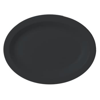 75757 - Cambro - 120CWP110 - 12 in X 9 in Camwear® Black Oval Platter Product Image