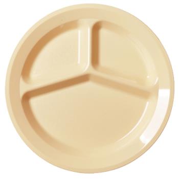 CAM93CW133 - Cambro - 93CW133 - 9 in Camwear® Beige 3 Compartment  Plate Product Image