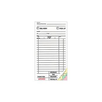 RDW3172LSE - KNG - 3172LSE - 4-Part Loose Large Take-Out/Delivery Guest Checks Product Image
