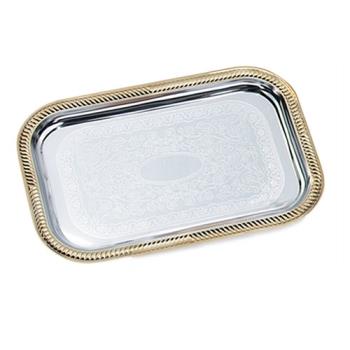 59066 - Vollrath - 47266 - 19 1/2 in x 14 in Chrome Serving Tray Product Image