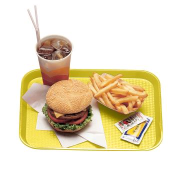 75170 - Cambro - 1014FF108 - 14 in x 10 in Yellow Fast Food Tray Product Image
