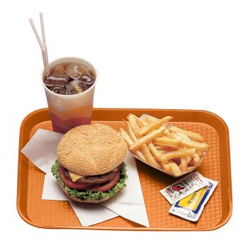 CAM1418FF166 - Cambro - 1418FF166 - 18 in x 14 in Orange Fast Food Tray Product Image