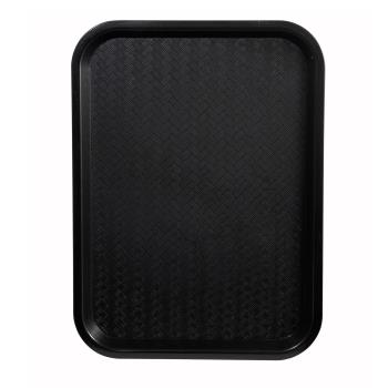 WINFFT1014K - Winco - FFT-1014K - 14 in x 10 in Black Fast Food Tray Product Image