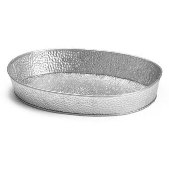 TABGP129 - Tablecraft - GP129 - 12 in x 9 in Oval Galvanized Steel Dinner Platter Product Image