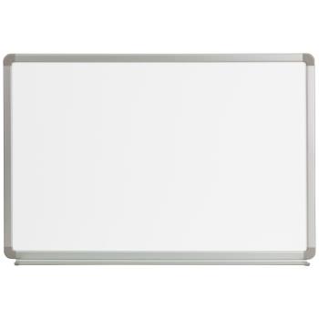 27033 - Flash Furniture - YU-60X90-WHITE-GG - 3 ft x 2 ft Magnetic White Dry Erase Board Product Image