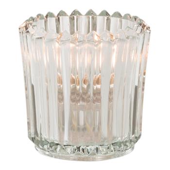 HLW5228C - Hollowick - 5228C - Clear Ribbed Tealight Lamp Product Image