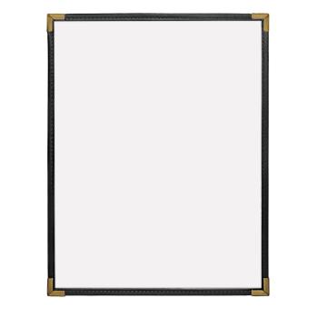95769 - KNG - 3965BLKGLD - 8 1/2 in x 11 in Single Black and Gold Menu Cover Product Image
