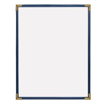 95772 - KNG - 3965BLUGLD - 8 1/2 in x 11 in Single Blue and Gold Menu Cover Product Image